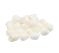TOYZFRIENDY 100pcs Dry Brushing Body Brush Exfoliating Silkworms Ball Facial Blackhead Organic Skincare Cleansing Tag Face Scrubber Gentle Unprocessed Silk Silkworm Face White