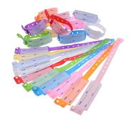 TOYZFRIENDY 100pcs Medical Id Wristbands for Elderly Disposable Hospital Identification Bracelets with Writable Plastic Bands in Colors Adjustable for Patient Safety and Admission Control