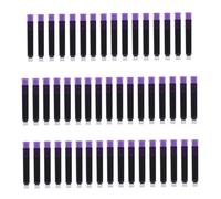 TOYZFRIENDY 100Pcs Plastic Fountain Pen Ink Cartridges Purple Erasable Ink Replacement for School Office Writing Practice Smooth Flowing Fountain Pen Supplies