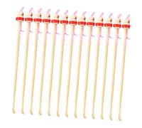 TOYZFRIENDY 100Pcs Portable Bamboo Ear Wax Removers with Hanging Pendants Smooth Ear Cleaning Tools for Safe Comfortable Use for Men and Women Random Color