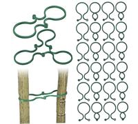 TOYZFRIENDY 100pcs Shaped Plant Support Clips for Climbing Plants Plastic Tomato Vine Clips for Trellis Gardening Reusable Stem Holders for Grape Flower and Vegetable Vines
