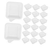 TOYZFRIENDY 100pcs Small Square Paper Plates Made from Sugarcane Bagasse Sturdy Disposable BBQ Plates for Cakes Desserts Appetizers for Outdoor Events Birthday Parties Holiday Celebrations and