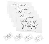 TOYZFRIENDY 100Pcs Thick Paper Thank You Cards for Business with Envelope Decorative White Wrapping Cards for Shops Online Retailers and Boutiques of Notes for Customer Appreciation