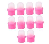 TOYZFRIENDY 10pcs Armor Set Nail Polish Remover Removing Soak off Nails Cover Soaker Cap Foil Pink