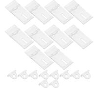 TOYZFRIENDY 10pcs Clear Acrylic Hasps for Jewelry Box Small Hasp Buckles Easy Install No Drilling Wear-Resistant Display Case Clasps for Vintage Furniture Accessories