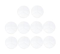 TOYZFRIENDY 10pcs Clear Petri Dishes with Three Compartments for Microbiology Experiments Transparent Cell Culture Plates with Design for Laboratory and Science Classroom Use