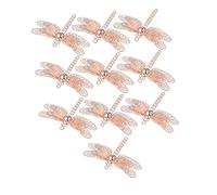 TOYZFRIENDY 10pcs Diamond Hairpin Headpiece Diy Charms Craft Decor for Wedding Hair Accessories Handmade Hairpin Dragonfly Charms for Flower Girl Hair Accessories