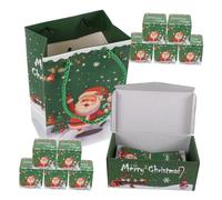 TOYZFRIENDY 10pcs Foldable Christmas Bounce Gift Boxes with Red Packet Interactive Surprise Explosion Present Containers for Money Candy Holiday Parties Birthdays Anniversaries Valentines Day