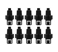 TOYZFRIENDY 10Pcs Heavy Duty Plastic Pegboard Clamp Clips for Garage and Workshop, Black Utility Tool Hangers Compatible with Standard Hole Boards, Industrial Pegboard Accessories for Tool