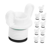 TOYZFRIENDY 10Pcs Hot Water Bottle Plug Replacement with Double Seal Gaskets White Wrench Handle Compatible Hot Water Bag Cover Stopper Cap for Leakproof Thermal Bottle Use