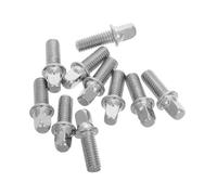 TOYZFRIENDY 10pcs M6x15mm Drum Percussion Screws with Iron Silver Plated Material and Precise Dimensions for Secure Drum Mounting and Replacement in Steel and Electronic Kits