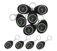 TOYZFRIENDY 10pcs Mini Compass Keychain Vintage Pocket Navigation Tool with Keyring for Backpack Hiking Camping Outdoor Survival