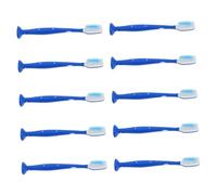 TOYZFRIENDY 10pcs Mini Security Toothbrush Set Hard Bristles and Short Handle, Portable Small Institutional Toothbrush for Mental Hospital and Detention Use