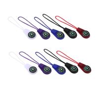 TOYZFRIENDY 10pcs Miniature Compass Keychain with Lanyards Portable Weather Resistant Navigation Tool for Scouts Camping Hiking Outdoor Exploration