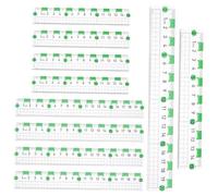 TOYZFRIENDY 10Pcs Portable Multi-function Reading Rulers with Color Blocks for Drawing Measuring Design Architecture Students and Artists
