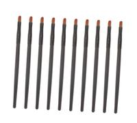 TOYZFRIENDY 10Pcs Professional Eye Makeup Brushes with Wooden Handles Soft Fiber Cosmetic Tools for Eyeshadow Lip Color and Nose Shadow Accessory Kit for Daily Use and Travel