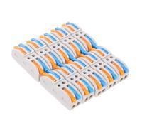 TOYZFRIENDY 10pcs Quick Connect Wire Splitter Block Copper Nylon Electrical Wire Connectors Lever Nut Terminal for Hard and Soft Cables Reusable Insulated Power Connector Kit for Home and