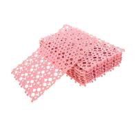 TOYZFRIENDY 10pcs Rabbit Cage Mats Pink Plastic Foot Pads for Rabbits Bunnies Chinchillas Hamster Rat Cage Liner Leakproof Bedding Mat Comfortable Foot Resting Pads for Small Animal Floor Use