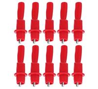 TOYZFRIENDY 10pcs Red Insulated Alligator Test Clips Electrical Crocodile Jumper Clamps for Multimeter Wire Leads Battery Circuit Testing