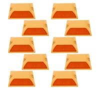 TOYZFRIENDY 10pcs Reflective Plastic Road Markers High Visibility Raised Lane Reflectors for Driveway Highway Parking Lot and Sidewalk Safety with Tear-resistant Material
