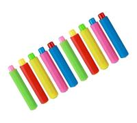 TOYZFRIENDY 10pcs Reusable Plastic Chalk Holders Set Adjustable Clips Colorful Chalk Keeper for School Classroom Dust-resistant Cover in 5 Mixed Colors