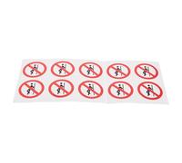 TOYZFRIENDY 10pcs Safety Warning Labels for Glass Doors, Self-adhesive Caution Stickers 5x5cm with White Border, Prohibited No Leaning Signs for Industrial Workshop and Warehouse Use