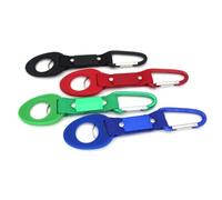 TOYZFRIENDY 10pcs Silicone Bottle Hanging Buckle with Aluminum Hook and Nylon Strap Lightweight Drink Holder Clip for Outdoor Hiking Camping Traveling Secure Water Bottle Clip Key Random Color