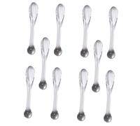 TOYZFRIENDY 10pcs Transparent Cosmetic Spatulas Portable Facial Cream Scoops for Eye Cream Skincare Abs Material Smooth Non-irritating Surface Travel Makeup Tool