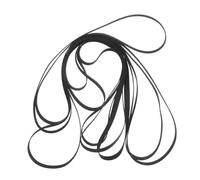 TOYZFRIENDY 11pcs Turntable Belt Replacement Kit Resilient Flat Rubber Phonograph Drive Belts for Vintage Record Player Repair Wear-resistant Noiseless Stable Music Playback