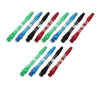 TOYZFRIENDY 12pcs Aluminium Alloy Dart Shafts Threaded Accessories for Stable Flight and Tight Grouping Multi Color for Professional and Amateur Players
