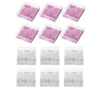 TOYZFRIENDY 12pcs Eyelash Storage Box Set with Rosy and Silver Card Inserts, High- False Eyelash Organizer Case for Travel and Professional Makeup Use