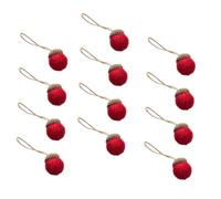 TOYZFRIENDY 12pcs Felt Pine Cone Christmas Decorations with Hanging Rope Cozy DIY Holiday Ornaments for Christmas Trees and Home Festive Decor Soft Wool Material Craft Supplies