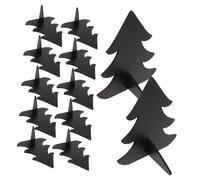 TOYZFRIENDY 12pcs Mini Wood Chalkboard Signs Christmas Tree Shape Double-Sided Message Boards for Food Labeling Wedding Party Rustic Table Decor Home Bar Counter