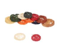 TOYZFRIENDY 12pcs Natural Loofah Chew for Rats Hamsters Guinea Pigs Organic Rabbit Teeth Cleaner Safe Non-toxic Boredom Relief Teeth Cleaning Gum Massage for Small Pets Random Color