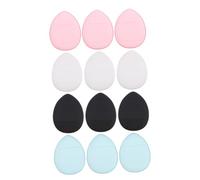 TOYZFRIENDY 12Pcs Small Dry and Wet Dual Use Makeup Face Foundation Concealer Cream Applicators Portable Mini Cosmetic Pads for All Skin Types