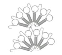 TOYZFRIENDY 12Pcs Spring-latch Hooks for Pet Cage Fixing Sturdy Door Spring Hooks with Rounded Corners and Smooth Edges and Compact for Rabbit Chicken Hamster Pigeon Cages