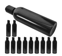 TOYZFRIENDY 12Pcs Travel Lotion Dispenser Bottles with Press Disk Top Cap Reusable Leakproof Empty Containers for Shampoo Conditioner Body Wash Portable Black for Short Trips