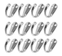 TOYZFRIENDY 12pcs Vintage Alloy Cabinet Hooks Silver Wall Mounted Entryway Hooks for Hanging Coats Jackets Towels Bags Keys in American Country Style