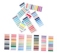 TOYZFRIENDY 14 Sheets Transparent Reading Strips Sticky Page Markers for Books Practical Self Adhesive Pet Bookmarks with Handwriting Space Cute Index Tabs for Annotation and Note Taking