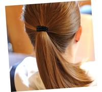 TOYZFRIENDY 15pcs Black Satin Cloth Hair Ties for Women Soft Comfortable Elastic Bands for Thin Thick Curly Straight Hair No-damage Rings Easy to Wear Accessories