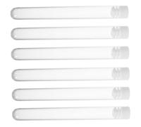 TOYZFRIENDY 15pcs Clear Plastic Test Tubes with Caps Makeup Brush Organizer Transparent Eyelash Wand Storage Containers for Travel Eyebrow and Mascara Applicator Tools