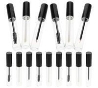 TOYZFRIENDY 15pcs Empty Mascara Tubes with Wand for DIY Cosmetics Refillable Plastic Eyelash Cream Containers with Black Caps Portable Travel-friendly and Reusable Lash Brush Bottles