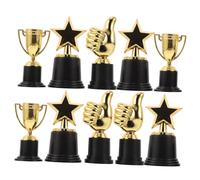 TOYZFRIENDY 15pcs Mini Gold Thumb-up Trophies with Star and Crown Designs for Lightweight Award Cups for School Classroom Rewards Football Competitions Dance and Reading Achievements