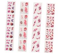 TOYZFRIENDY 16sheets Fake Scar Wound Stickers Realistic Temporary for Body Makeup Scars April Fools Pranks Boys and Girls Halloween Wound Patch