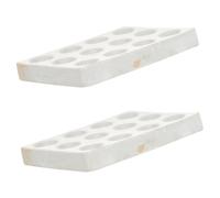 TOYZFRIENDY 2 pcs Ceramic Spot Plates for Scientific Experiment with Porcelain Reaction Wells Chemical Testing Board for Chemistry Lab Use