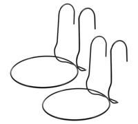 TOYZFRIENDY 2 Pcs Metal Flowerpots Holder Wall Mounted Hanging Brackets for Balcony Plant Pots Railing Hollowed Design for Ventilation and Drainage Easy Installation Space Saving Rack for