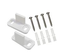TOYZFRIENDY 2 Pcs Sliding Door Bottom Floor Guides Carbon Steel Barn Door Guide Floor Mount Stable Smooth Movement White