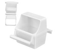 TOYZFRIENDY 2 pcs Transparent Bird Food Container Splash Cage Feeder for Parrots and Birds Easy to Hang and Refill with Sturdy Design for Reliable Feeding