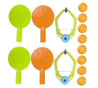 TOYZFRIENDY 2 sets Hanging Table Tennis Trainer Kit for Indoor Suspended Paddle Set with Cartoon Design Hand-eye Coordination Space-saving Sensory Training Gear