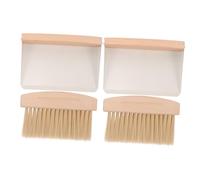 TOYZFRIENDY 2 Sets Mini Desktop Dustpan and Brush Portable Small Cleaning Broom for Countertop and Keyboard Nylon Bristles for Detail Dust Removal Tabletop Sweeping Kit